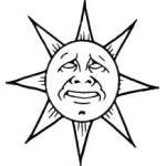 Sun Sticker 244