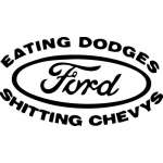 Eating Dodges Sticker