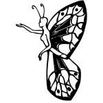 Butterfly Girl Sticker 29