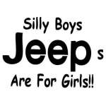 Silly Boys Jeeps are for Girls Sticker