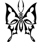 Tribal Butterfly Sticker 4
