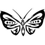 Tribal Butterfly Sticker 8