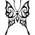 Tribal Butterfly Sticker 20