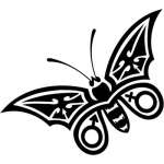 Tribal Butterfly Sticker 35