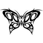 Tribal Butterfly Sticker 107