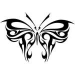 Tribal Butterfly Sticker 108