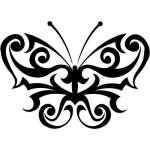 Tribal Butterfly Sticker 109