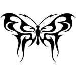 Tribal Butterfly Sticker 111