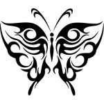 Tribal Butterfly Sticker 130