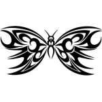 Tribal Butterfly Sticker 135