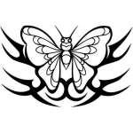 Tribal Butterfly Sticker 137