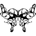Tribal Butterfly Sticker 156