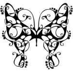 Tribal Butterfly Sticker 163