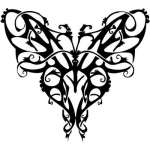 Tribal Butterfly Sticker 166
