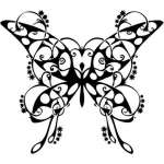 Tribal Butterfly Sticker 168