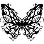 Tribal Butterfly Sticker 170