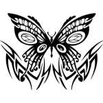 Tribal Butterfly Sticker 175