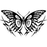 Tribal Butterfly Sticker 179