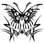 Tribal Butterfly Sticker 183