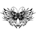 Tribal Butterfly Sticker 185