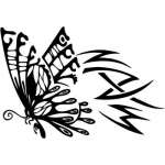 Tribal Butterfly Sticker 190