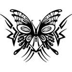 Tribal Butterfly Sticker 195