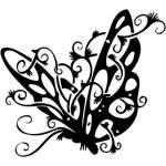 Tribal Butterfly Sticker 198