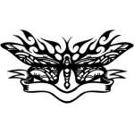 Tribal Butterfly Sticker 202