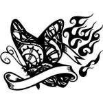 Tribal Butterfly Sticker 213