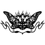 Tribal Butterfly Sticker 218