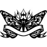 Tribal Butterfly Sticker 223