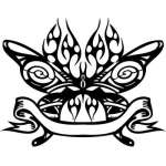 Tribal Butterfly Sticker 224