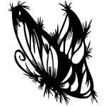 Tribal Butterfly Sticker 237