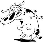 Cartoon Cow Sticker