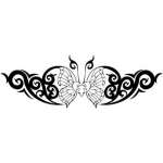 Tribal Butterfly Sticker 266