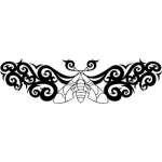 Tribal Butterfly Sticker 279