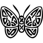Tribal Butterfly Sticker 3
