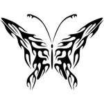 Tribal Butterfly Sticker 249