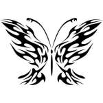 Tribal Butterfly Sticker 250