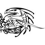 Tribal Dragon Sticker 108