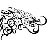 Tribal Dragon Sticker 110