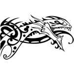 Tribal Dragon Sticker 114