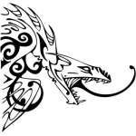 Tribal Dragon Sticker 117