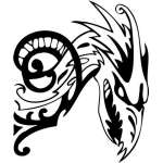 Tribal Dragon Sticker 129