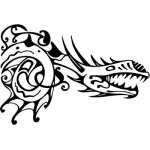 Tribal Dragon Sticker 135