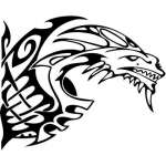 Tribal Dragon Sticker 142