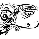 Tribal Dragon Sticker 167