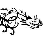 Tribal Dragon Sticker 192