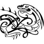 Tribal Dragon Sticker 194