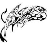 Tribal Dragon Sticker 197